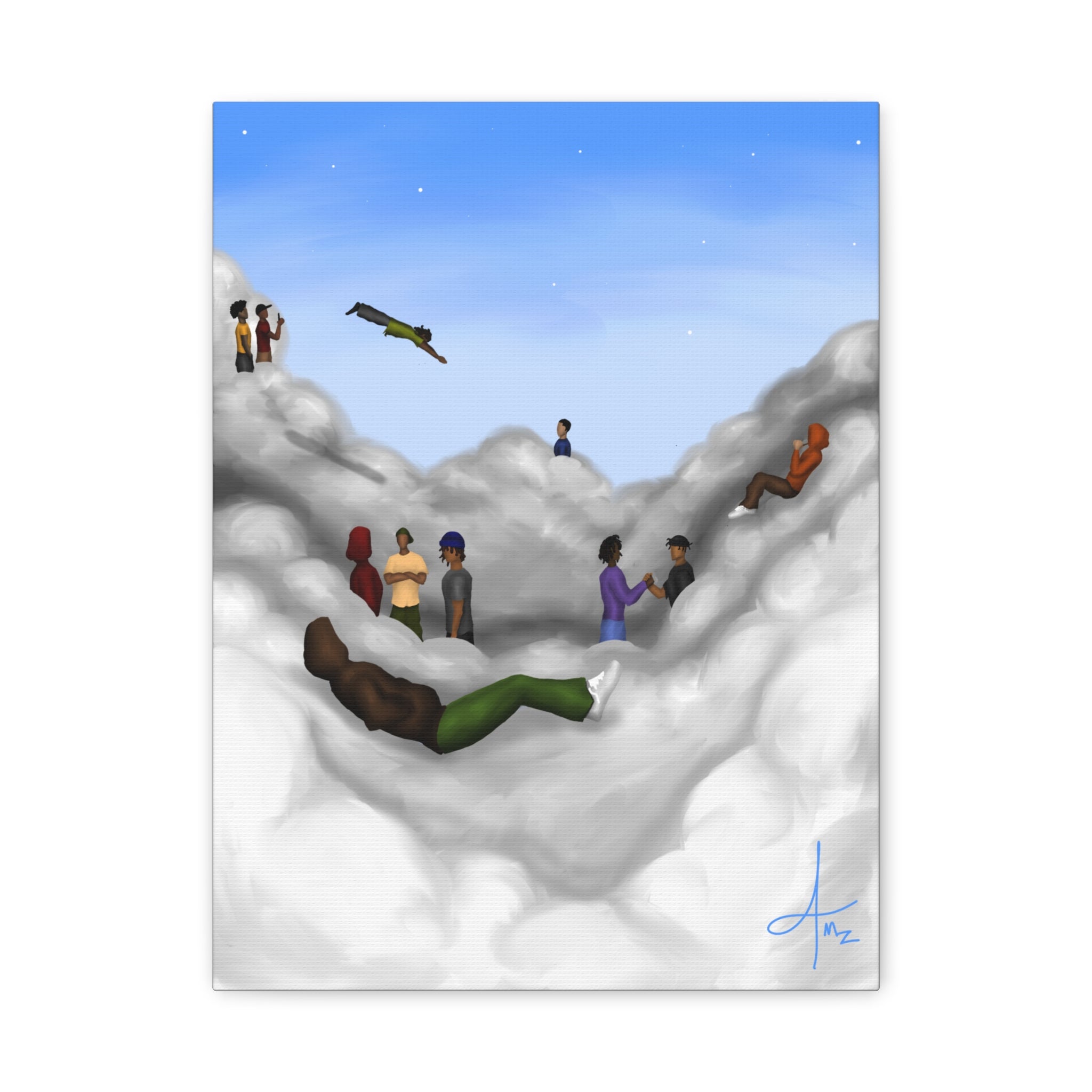 “Cloudy Brain Club” V.2.  Matte Canvas, Stretched, 1.25"