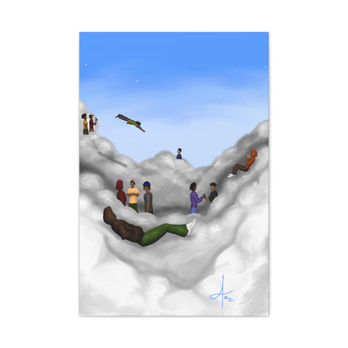 “Cloudy Brain Club” V.2.  Matte Canvas, Stretched, 1.25"