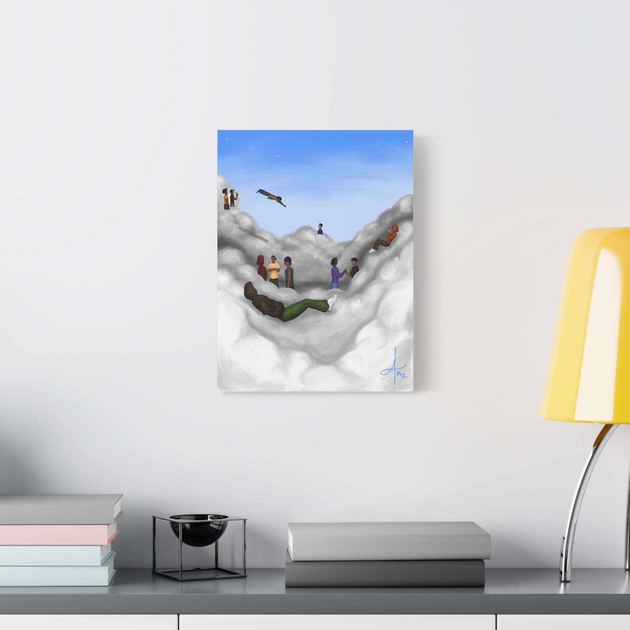 “Cloudy Brain Club” V.2.  Matte Canvas, Stretched, 1.25"