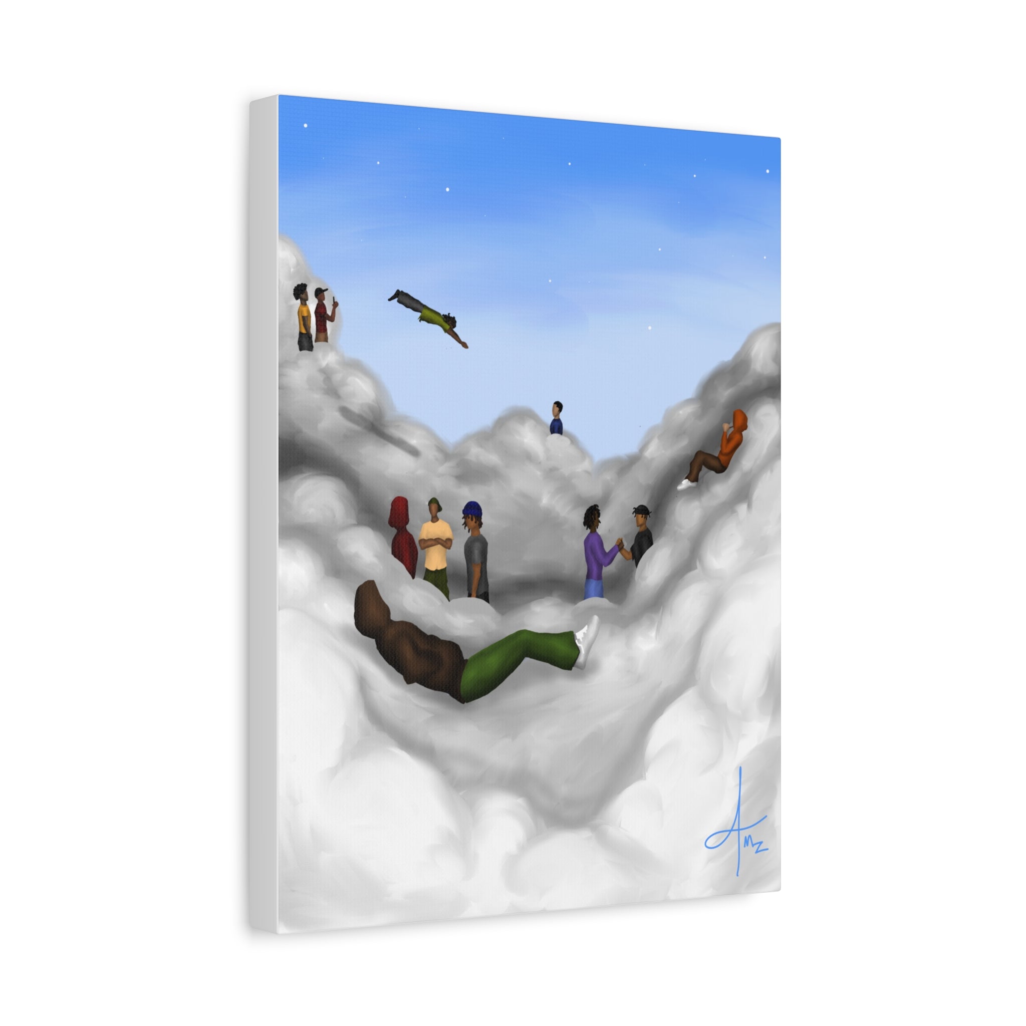 “Cloudy Brain Club” V.2.  Matte Canvas, Stretched, 1.25"