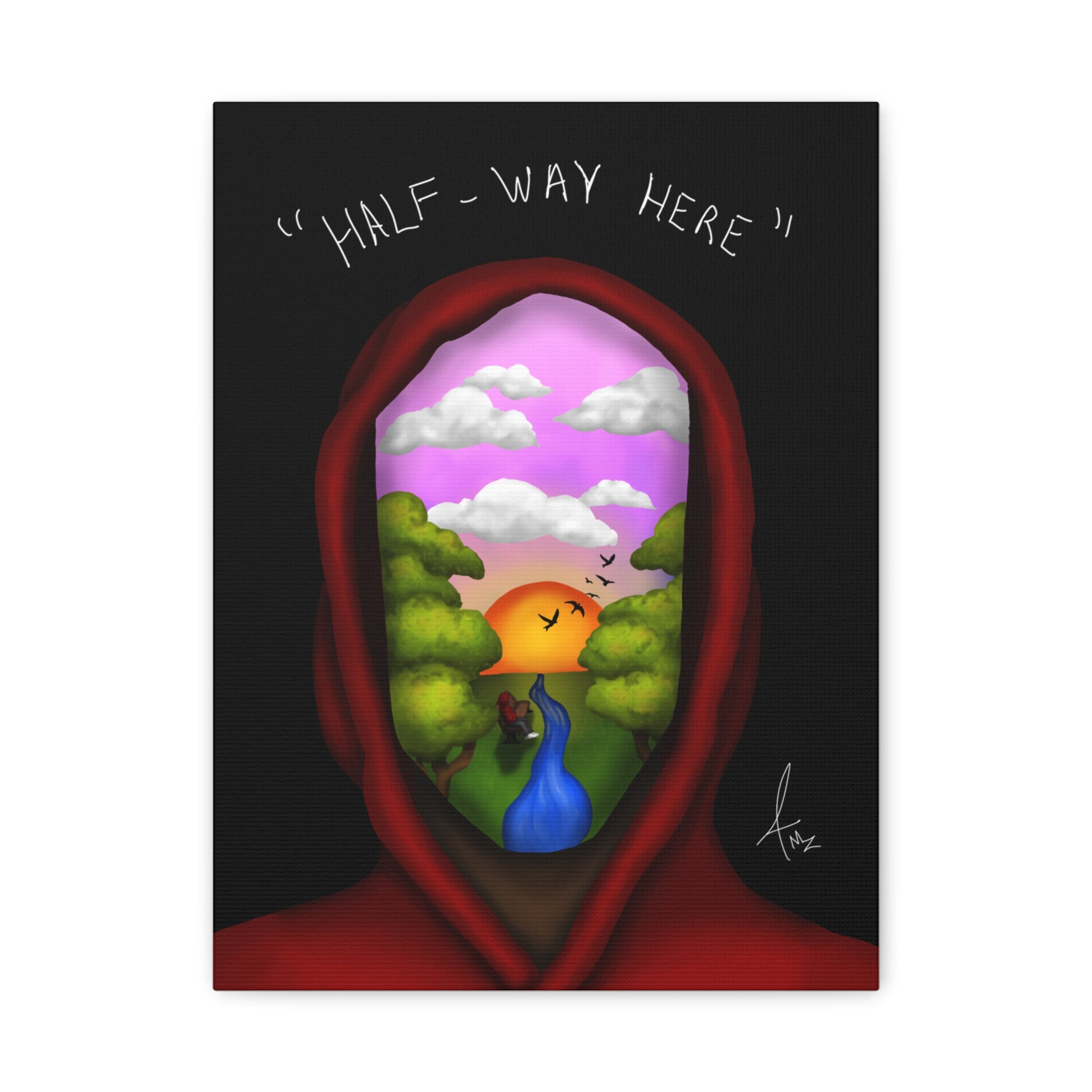 “Half-Way Here”  Matte Canvas, Stretched, 1.25"