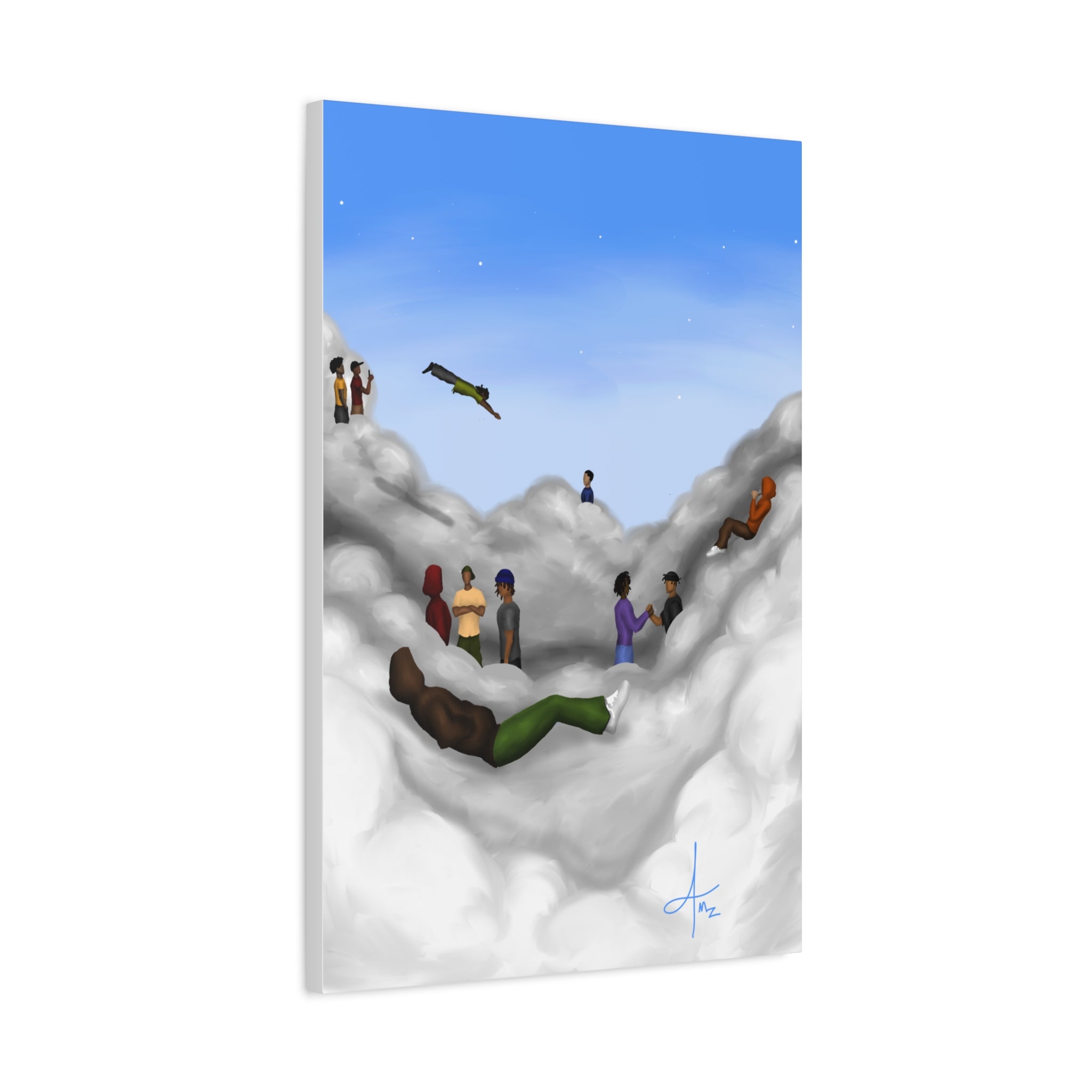 “Cloudy Brain Club” V.2.  Matte Canvas, Stretched, 1.25"