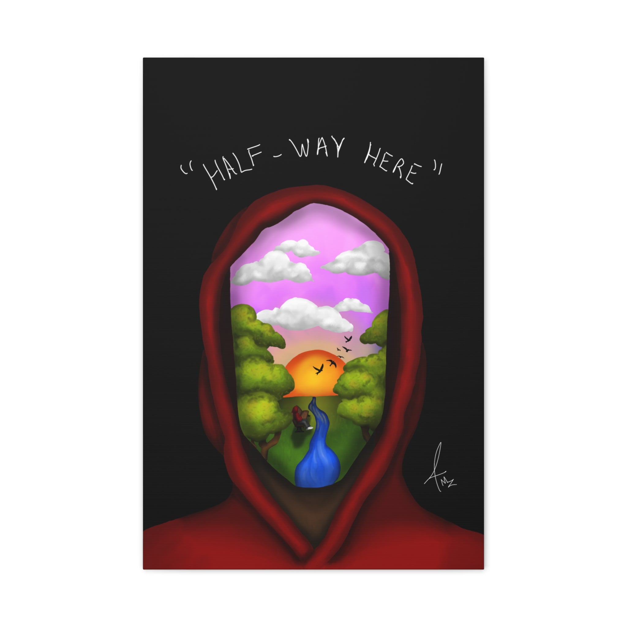 “Half-Way Here”  Matte Canvas, Stretched, 1.25"