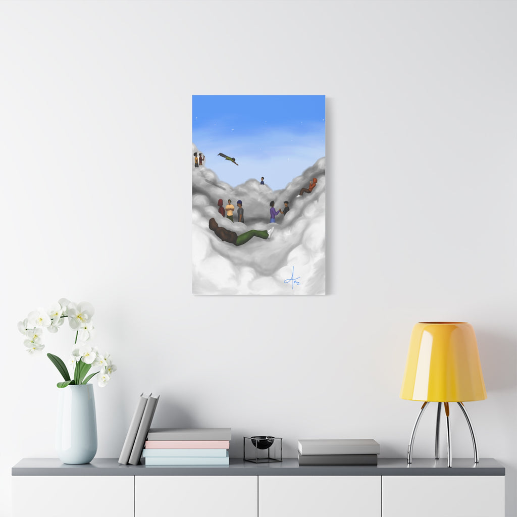 “Cloudy Brain Club” V.2.  Matte Canvas, Stretched, 1.25"